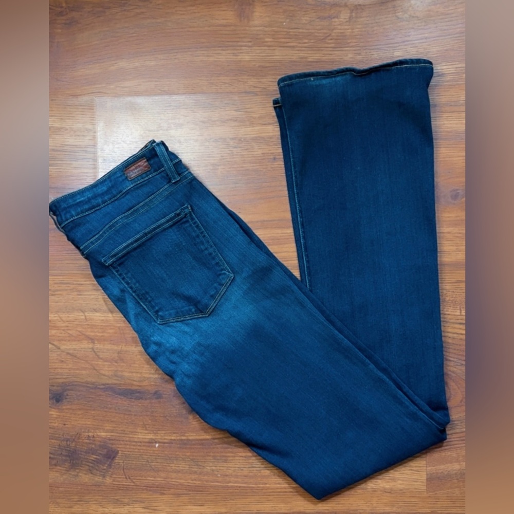 Paige Manhattan Bootcut Jeans 31 Dark Wash High Rise Stretch Denim USA - Picture 6 of 7